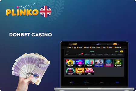 DonBet Casino Plinko gameplay interface for UK players