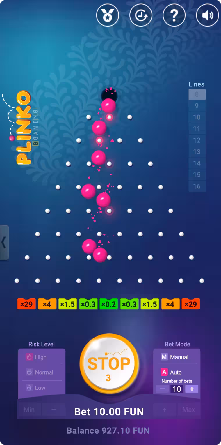 Plinko medium risk
