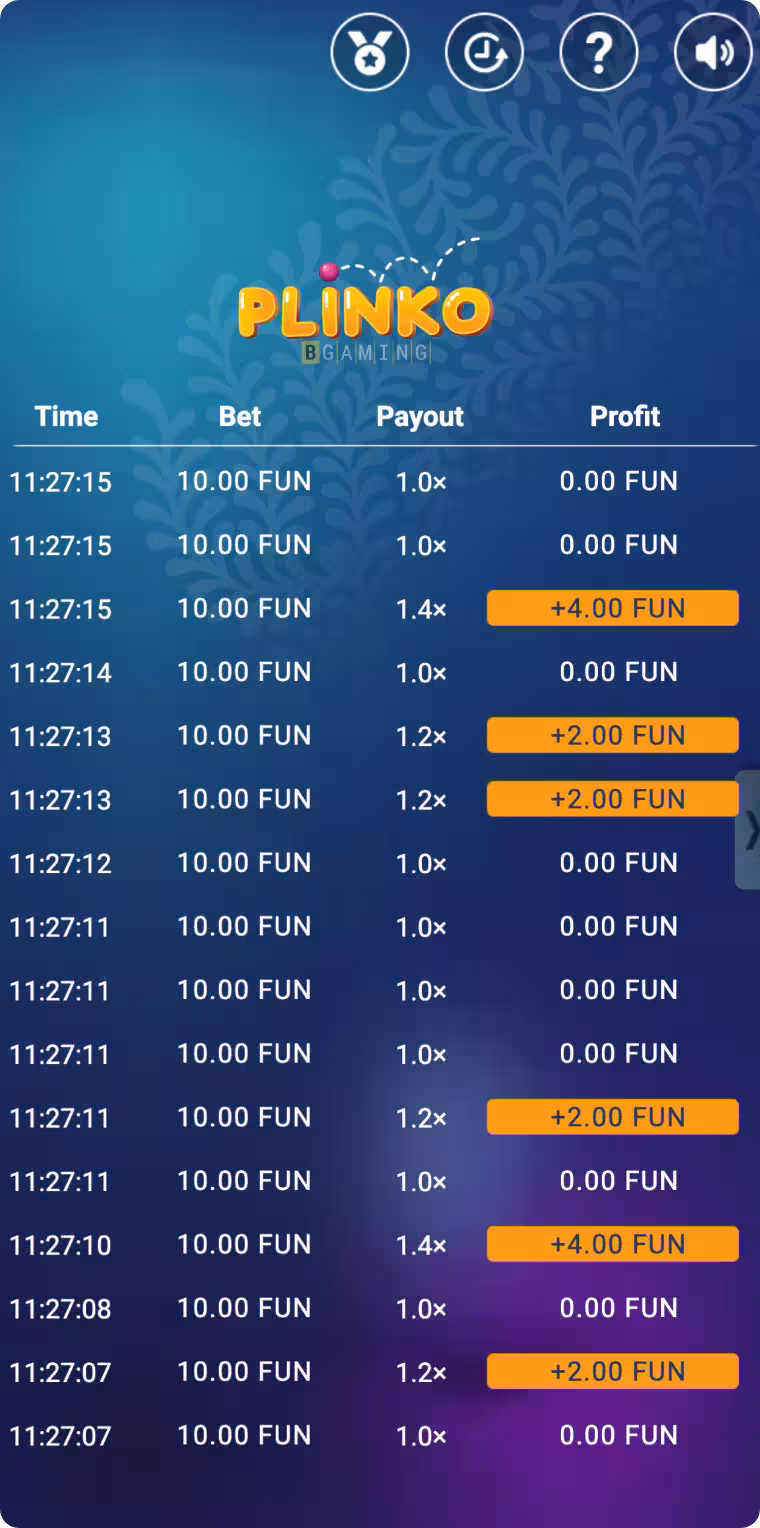Plinko for real money stats