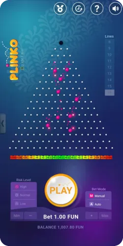 Can you play Plinko in Australia with high risk level