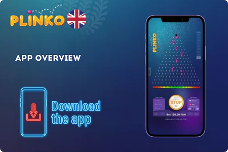 Plinko app interface showcasing Plinko online gameplay in UK