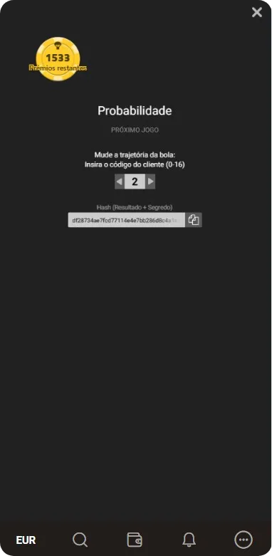 Plinko configurações