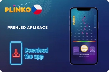 Rozhraní aplikace Plinko předvádějící hraní Plinko online v ČR